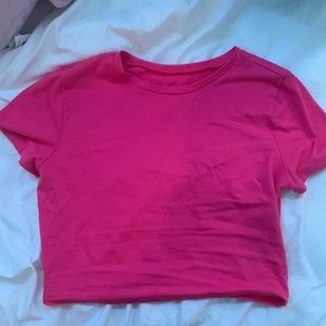 pink crop baby tee !